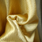 Camisa de tela suave de crepé doble dorado y plateado, vestido de diseñador, tela de costura DIY hecha a mano