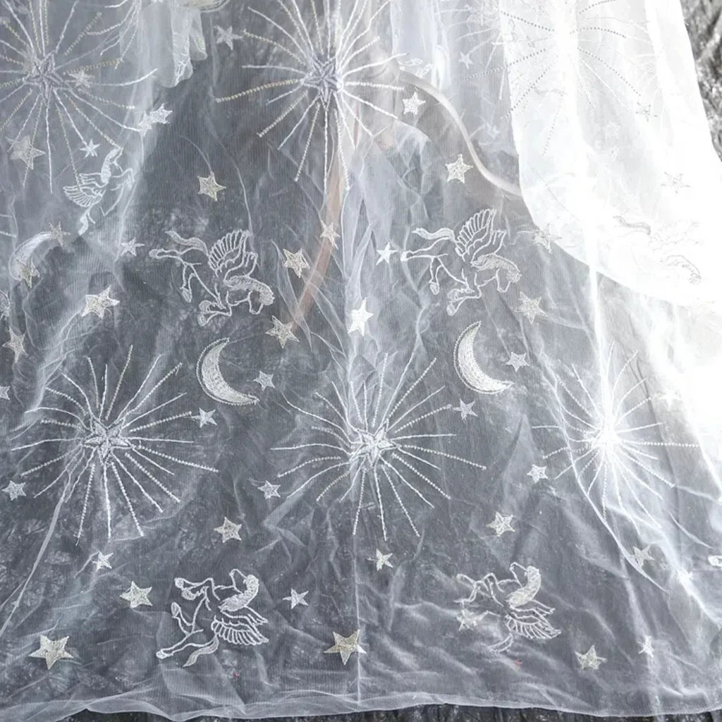 Tela de encaje bordada de malla transparente Tianma para vestido de novia, decoración de vestido, material de tela DIY hecho a mano, color negro