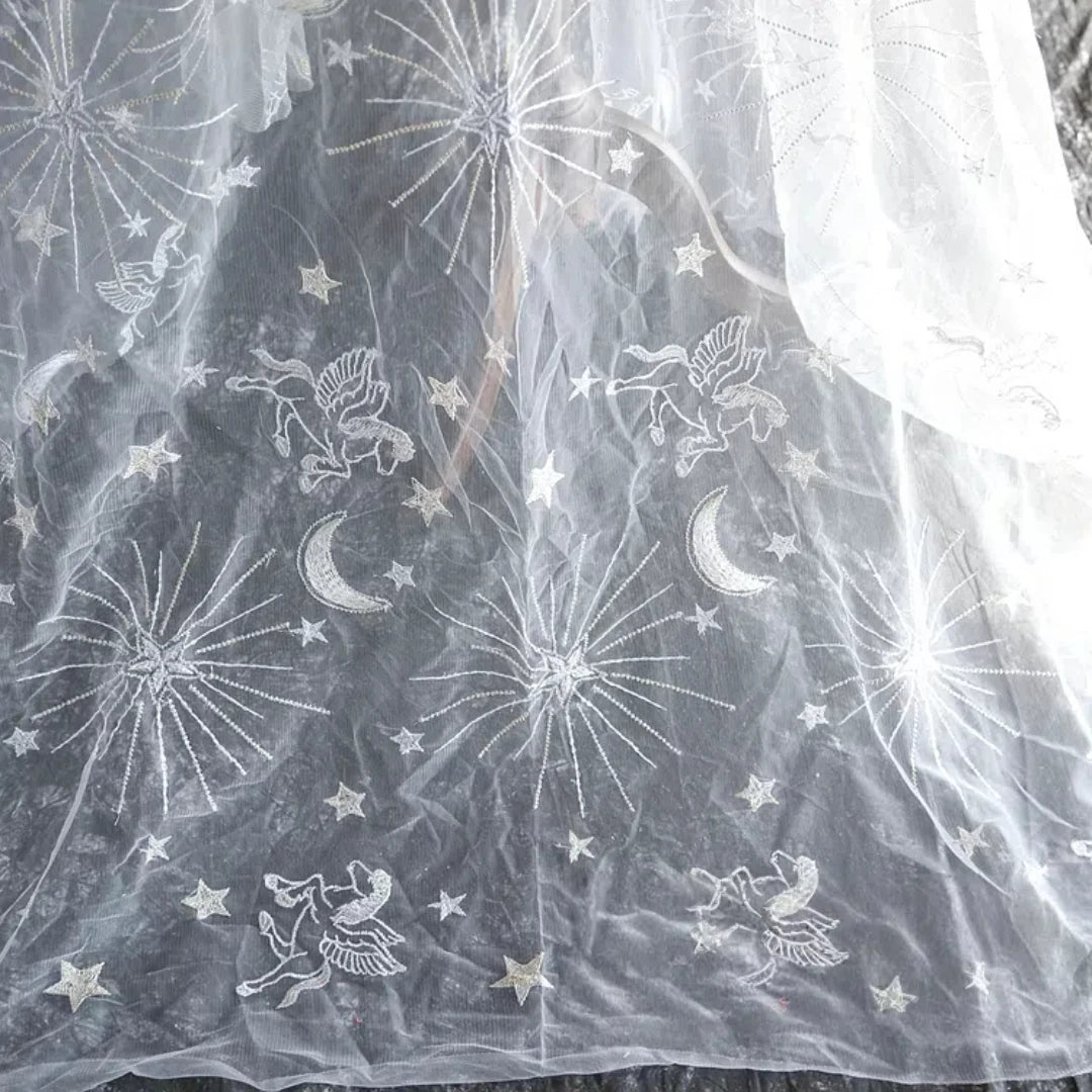 Tela de encaje bordada de malla transparente Tianma para vestido de novia, decoración de vestido, material de tela DIY hecho a mano, color negro