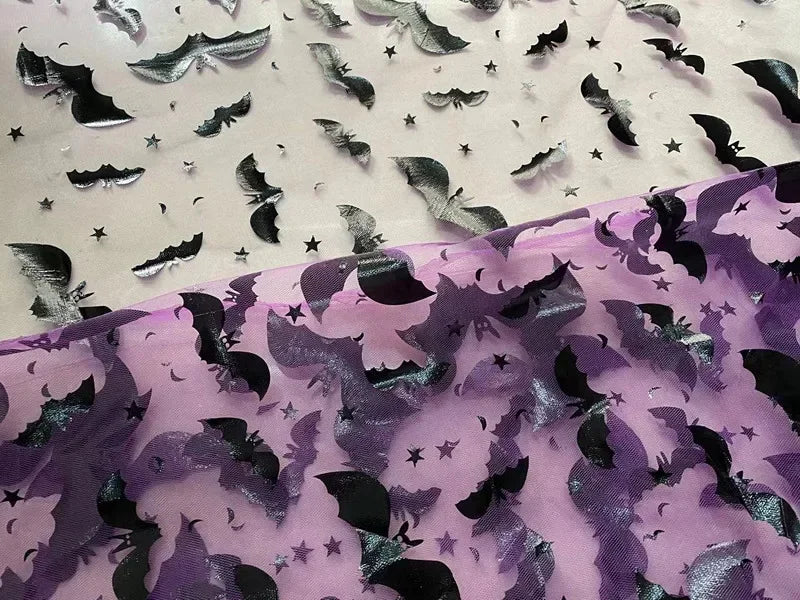 شبكة شفافة مطبوعة على شكل شبكة عنكبوتية لتزيين ملابس الأطفال في الهالوين