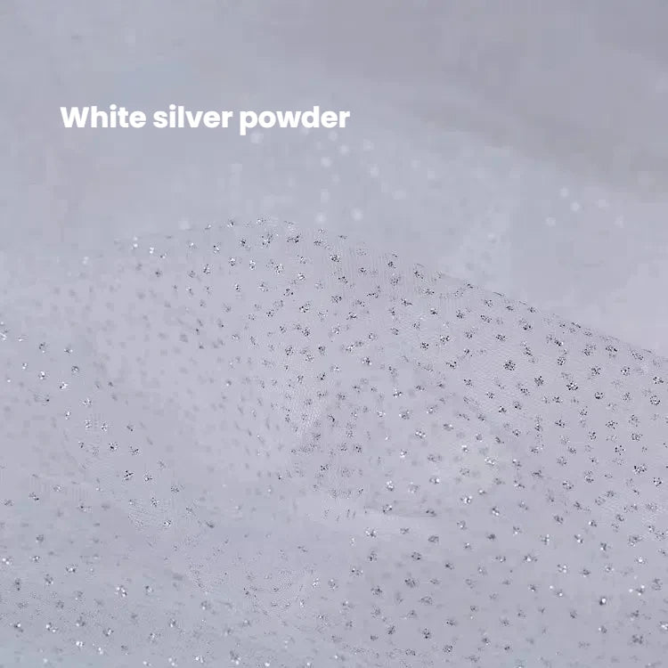 High-quality Blue Black Purple Champagne Colored Headdress, Hot Stamping Gold Spray Shiny Film Wedding Dress Soft Tulle Fabric