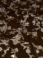 Luxurious Embellished Velvet Sequin Fabric for Evening Wear