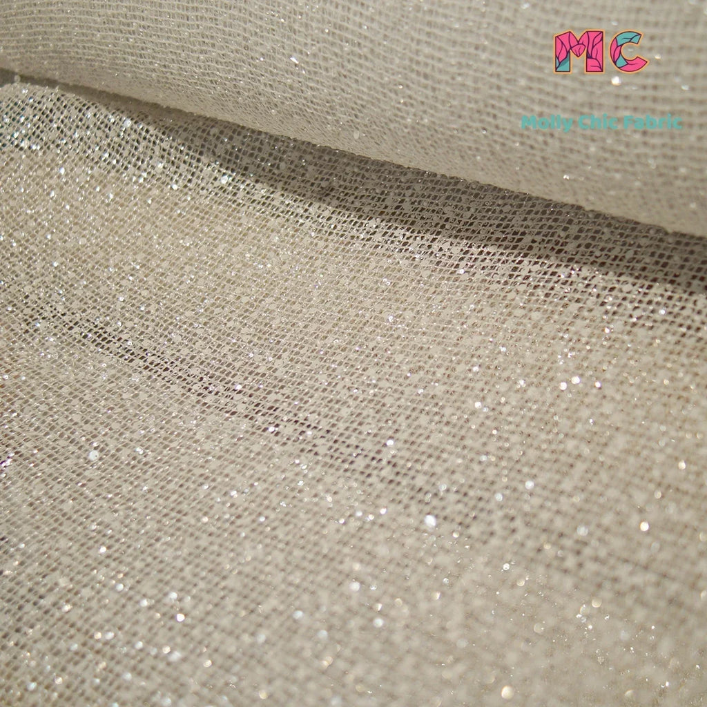 New Nail Bead Glitter Crystal Sprinkle Gold Powder Mesh Hollow Mesh Diy Sewing High-end Wedding Evening Dress Fabrics For Sewing