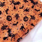 Tela de araña de malla transparente con estampado en caliente para Halloween, costura de ropa infantil, decoración de ambientes DIY