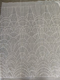 Pearl Beaded Embroidered Lace - Hollow Out for Bridal & Designer Wear