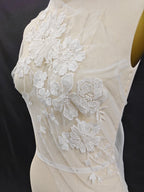 إكسسوارات الدانتيل المطرزة ملابس فستان الزفاف صناعة يدوية ملابس الدانتيل زينة الزهور