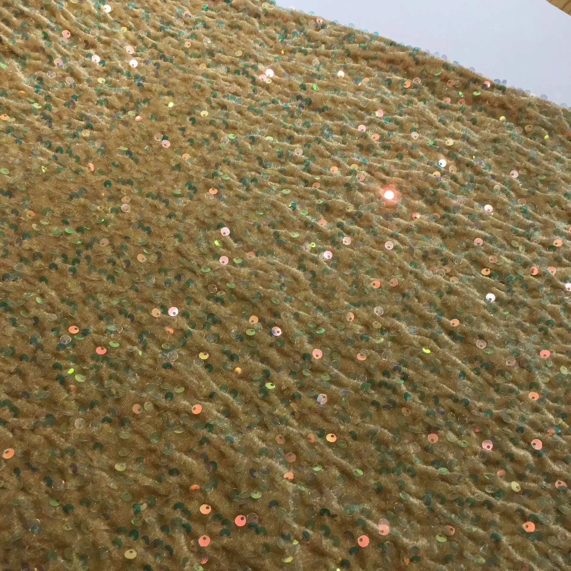 Tela de terciopelo de 32 colores, con lentejuelas de 3 mm, para vestidos de noche, trajes de escenario, manteles, sombreros y accesorios.