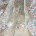 3D Floral Embroidered Lace - Elegant for Wedding Dress & Children's Clothing