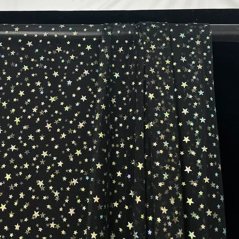 Fish scale iridescent net fabric suitable for wedding dresses formal gowns puff skirts and stage costumes