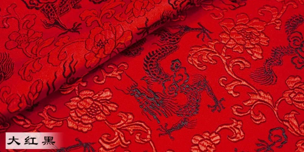 Lujosa tela de brocado jacquard con diseño de dragón, con motivos regio, material de primera calidad, para vestidos, chalecos y abrigos, confección artesanal, diseño tradicional, textil.