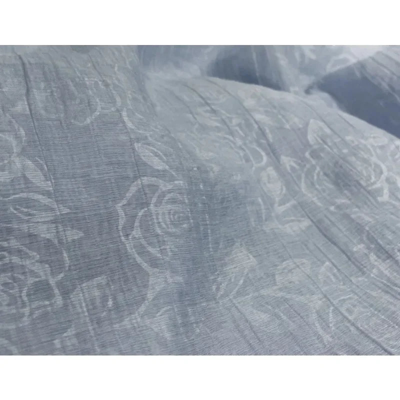 Soft Pleated Rose Fabric - Natural Fiber for Evening Gowns & Bridal