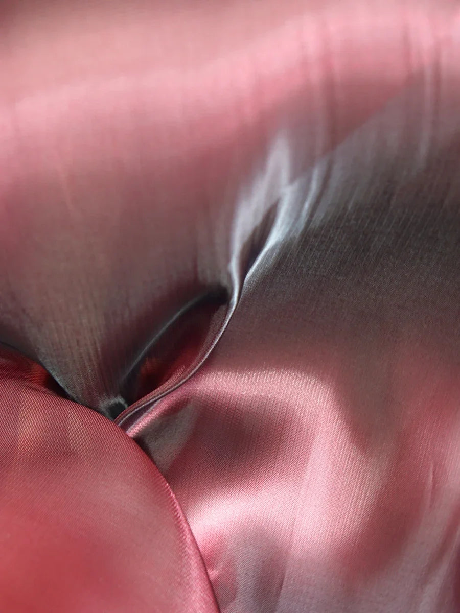 Tela de satén TR: organza líquida brillante y brillante para vestidos de novia.