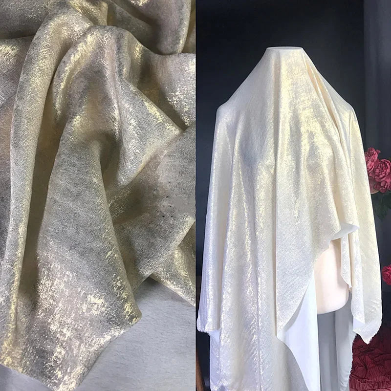 Minimum purchase: 100 meters soft special bronzing fabric metallic bronzing flash dress performance wear fashion