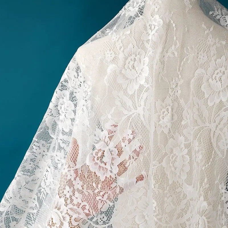 قماش الدانتيل الفرنسي مناسب لفساتين الزفاف والفساتين الرسمية وتصميمات الملابس وديكورات الستائر
