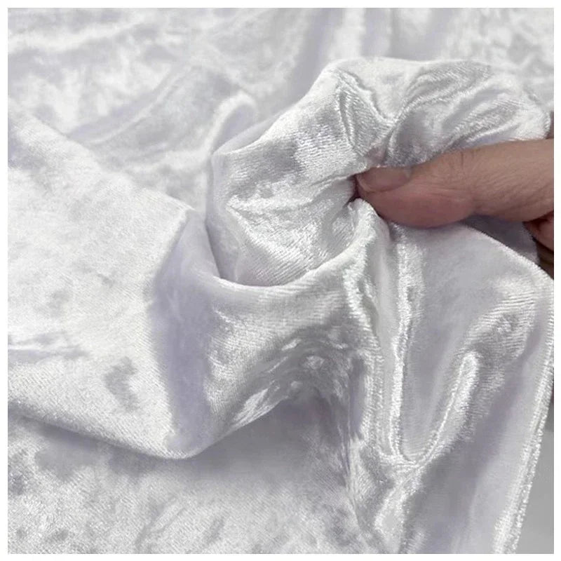 قماش مخملي ذهبي ماسي - مادة مرنة وناعمة 160 سم