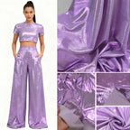 Laser Iridescent Striped Elastic Fabric - Hot Stamping Stage Material 135cm