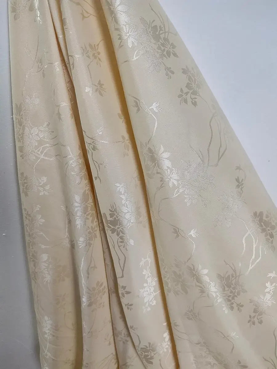 قماش أسيتات ساتان حرير جاكار - خامة فستان أنيقة 150 سم