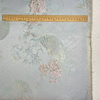 قماش جاكار بخيوط ذهبية - نمط أوراق الخيزران المروحية - مادة تقليدية