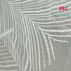 New Feather Pattern Bead Embroidery Mesh Fabric Sewing Wedding Dress And Evening Dress DIY High End Customized Clothing Fabric
