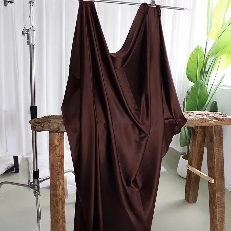 قماش حرير ساتان مرن - مادة ناعمة لامعة 145 سم