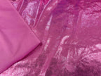 Pink Glossy Elastic Suede Evening dress Fabric - Soft Stretch Material 150cm