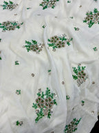 Silk Velvet Nail Bead Embroidery Fabric - Exquisite Material 130cm