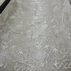 Nuevo estilo fresco y característico, hilo de poliéster con estampado de pájaros, encaje bordado, tela de gasa transparente para vestido de novia, ropa formal