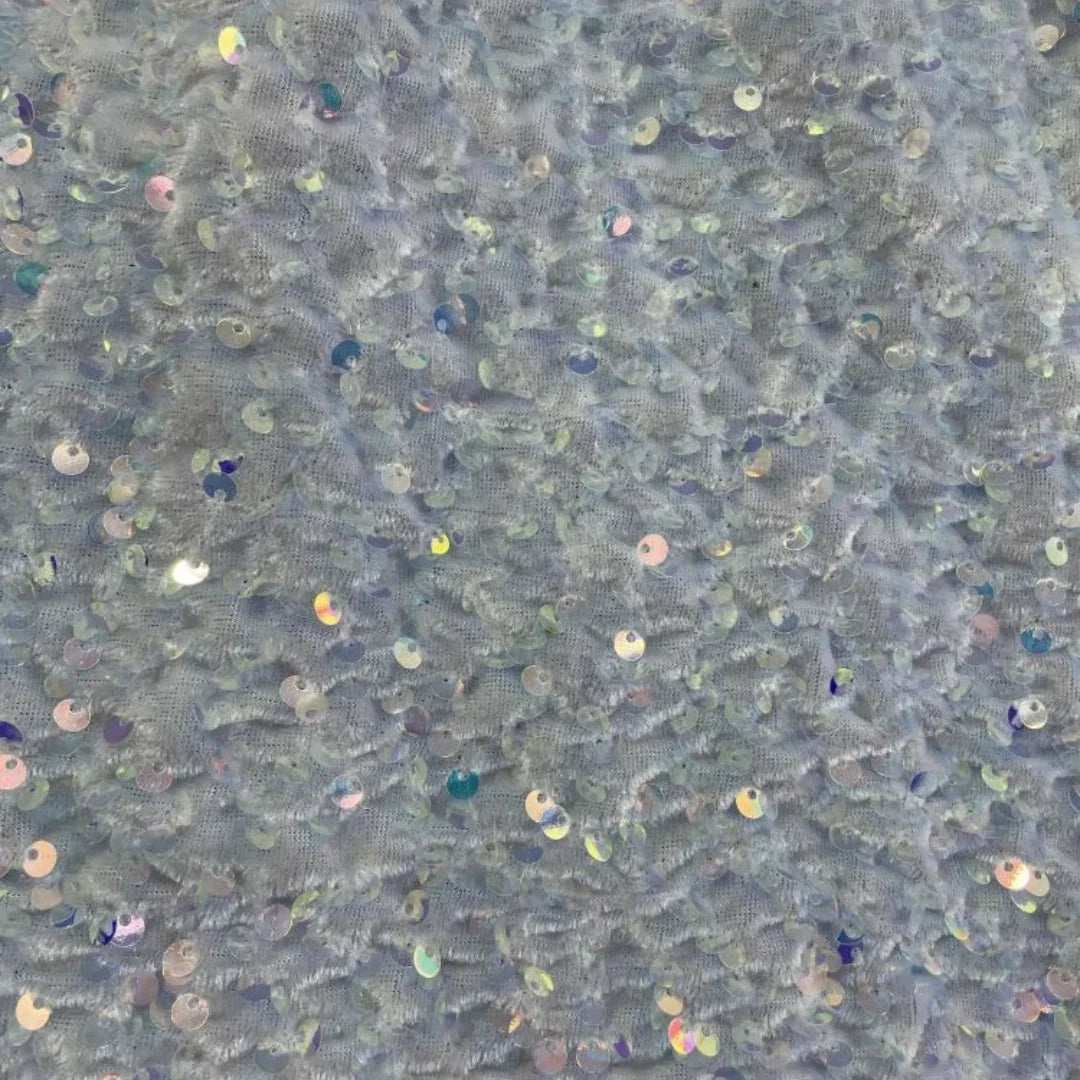 Luxury Velvet Beaded Embroidery Fabric With Dense Sequins Non Shedding Plush For Evening Gown Wedding Dress DIY Decoration