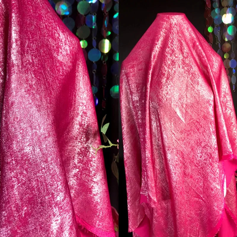 Minimum purchase: 100 meters soft special bronzing fabric metallic bronzing flash dress performance wear fashion