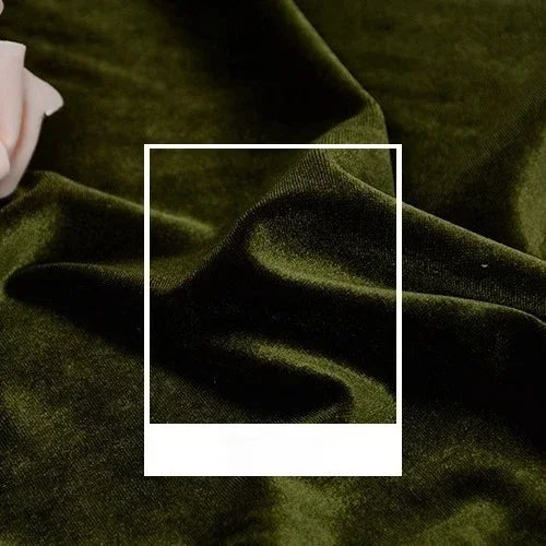 High Quality Velvet Solid Color Elastic Fabric - Luxurious Material 150cm