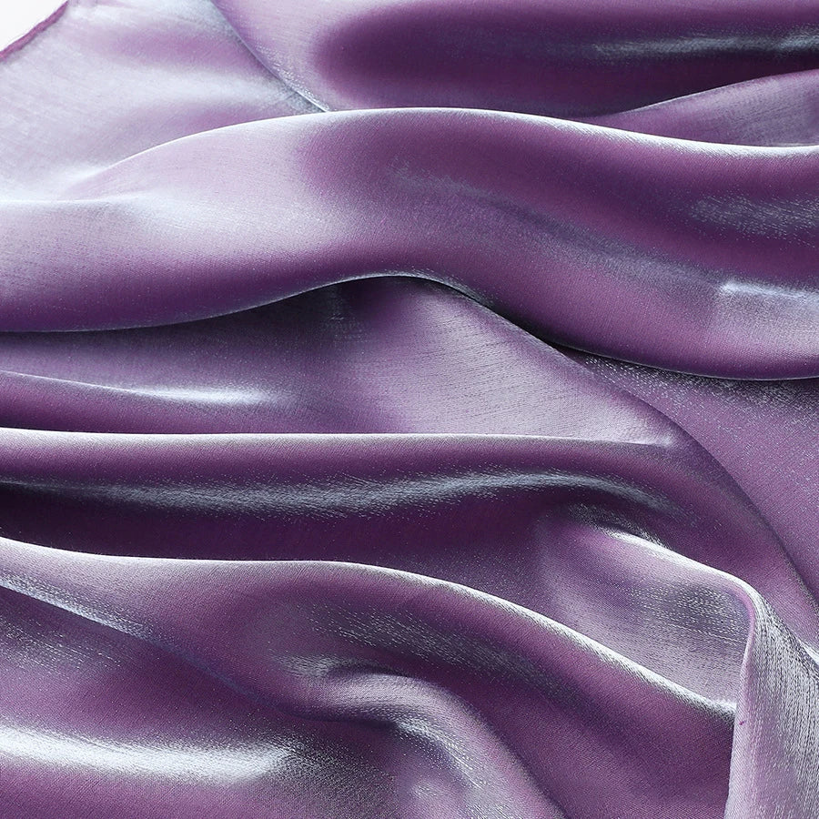 قماش حرير ساتان سائل نابض بالحياة - خامة لامعة لفساتين السهرة