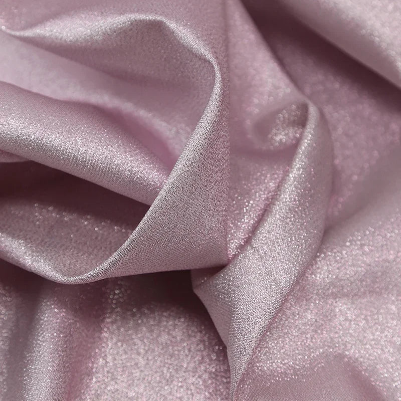 Colorful gradient sparkling satin fabric handmade DIY doll clothes stage costumes background designer fabrics for sewing