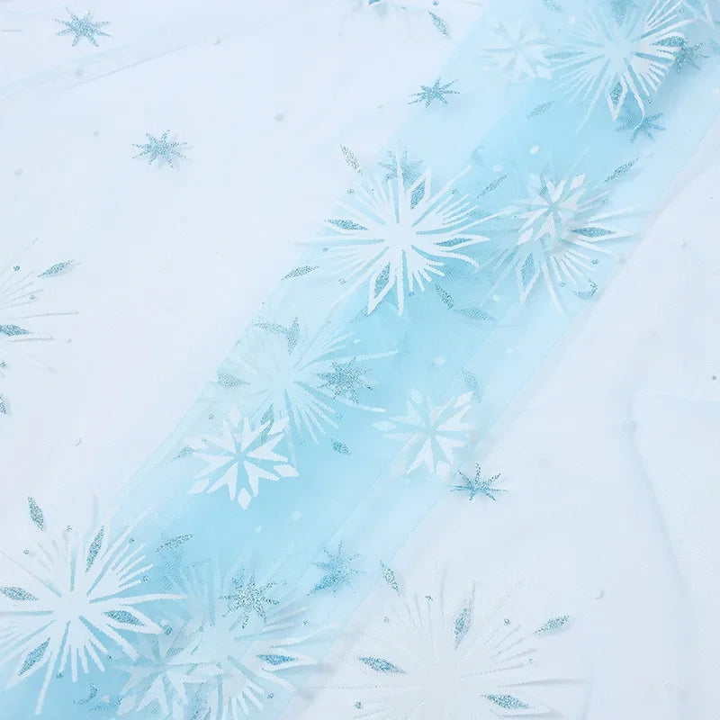 Spot Hot-selling Christmas Decoration Snowflake Mesh Children's Clothing Stage Performance Skirt Pack Cos Ice And Snow Princess