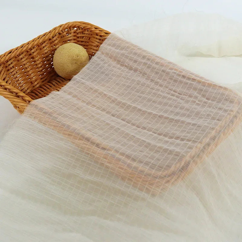 قماش التول الشفاف الرقيق ذو الفقاعات، مخطط عموديًا، أورجانزا، مادة ناعمة وخفيفة الوزن، تنورة، خياطة، ملابس حرفية إبداعية