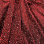 Black Glittering Elastic Fabric â€?Silver & Gold Threads with Crystal Embellishments - fabric photo 6