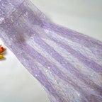 Luxury Sequin Embroidered Lace Mesh Fabric - Glittery Overlay Material