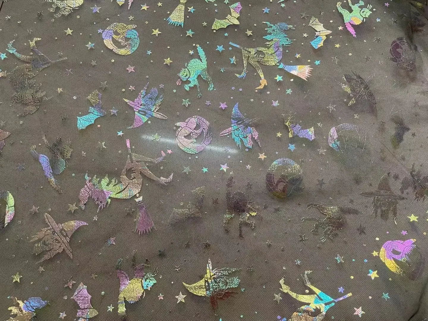 شبكة شفافة مطبوعة على شكل شبكة عنكبوتية لتزيين ملابس الأطفال في الهالوين