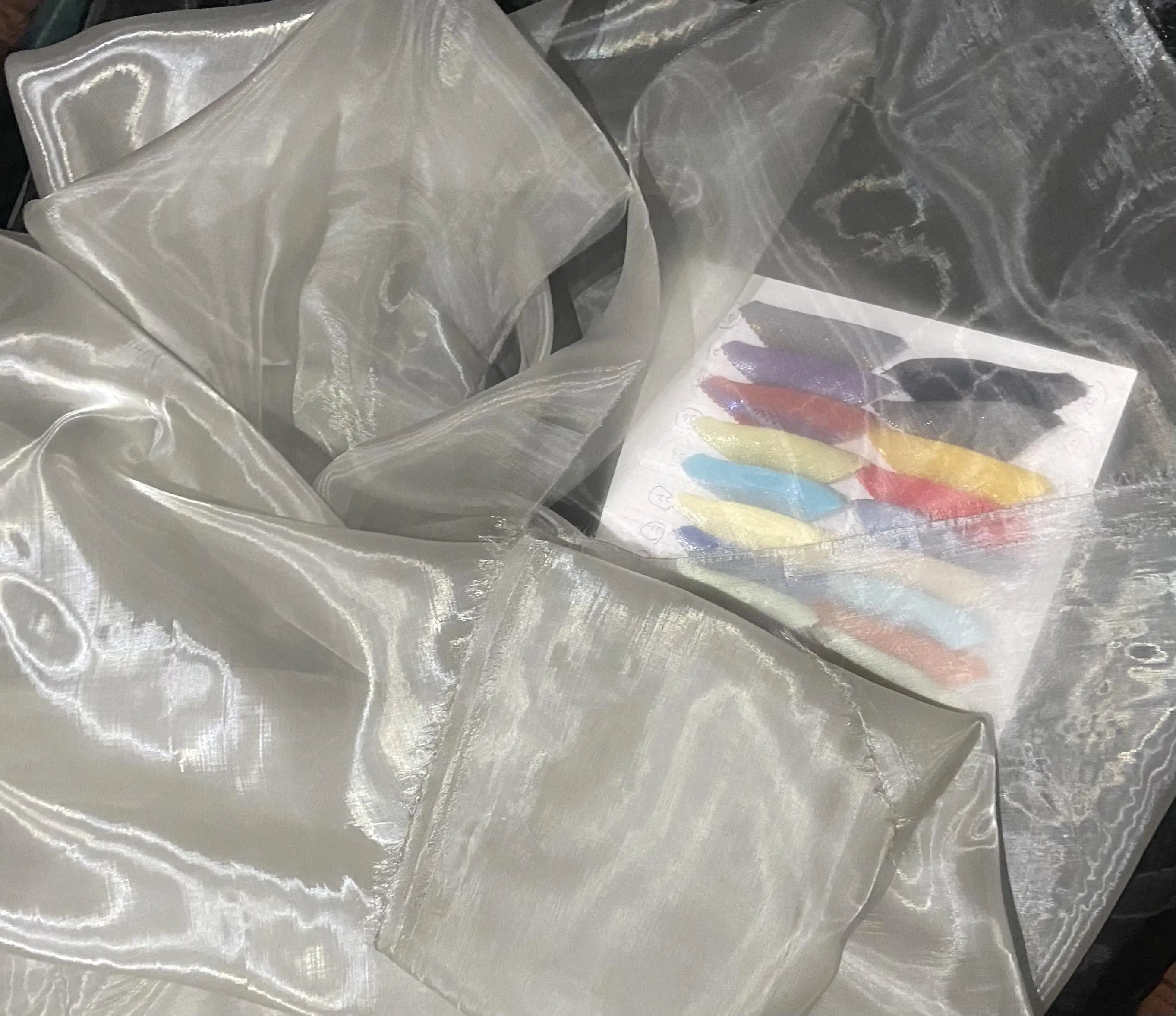 Vestido de hilo ligero de malla suave con agua líquida, tela Hanfu Super Fairy DIY, diseño de perspectiva de hilo fluido para boda