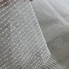 Vertical Bead Sequin Embroidery Lace Fabric - Luxurious Material 120cm