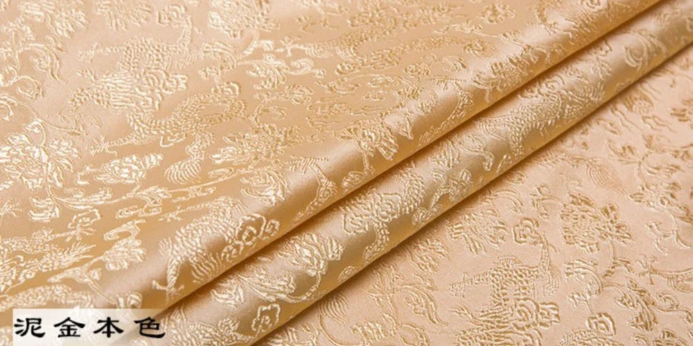 Lujosa tela de brocado jacquard con diseño de dragón, con motivos regio, material de primera calidad, para vestidos, chalecos y abrigos, confección artesanal, diseño tradicional, textil.