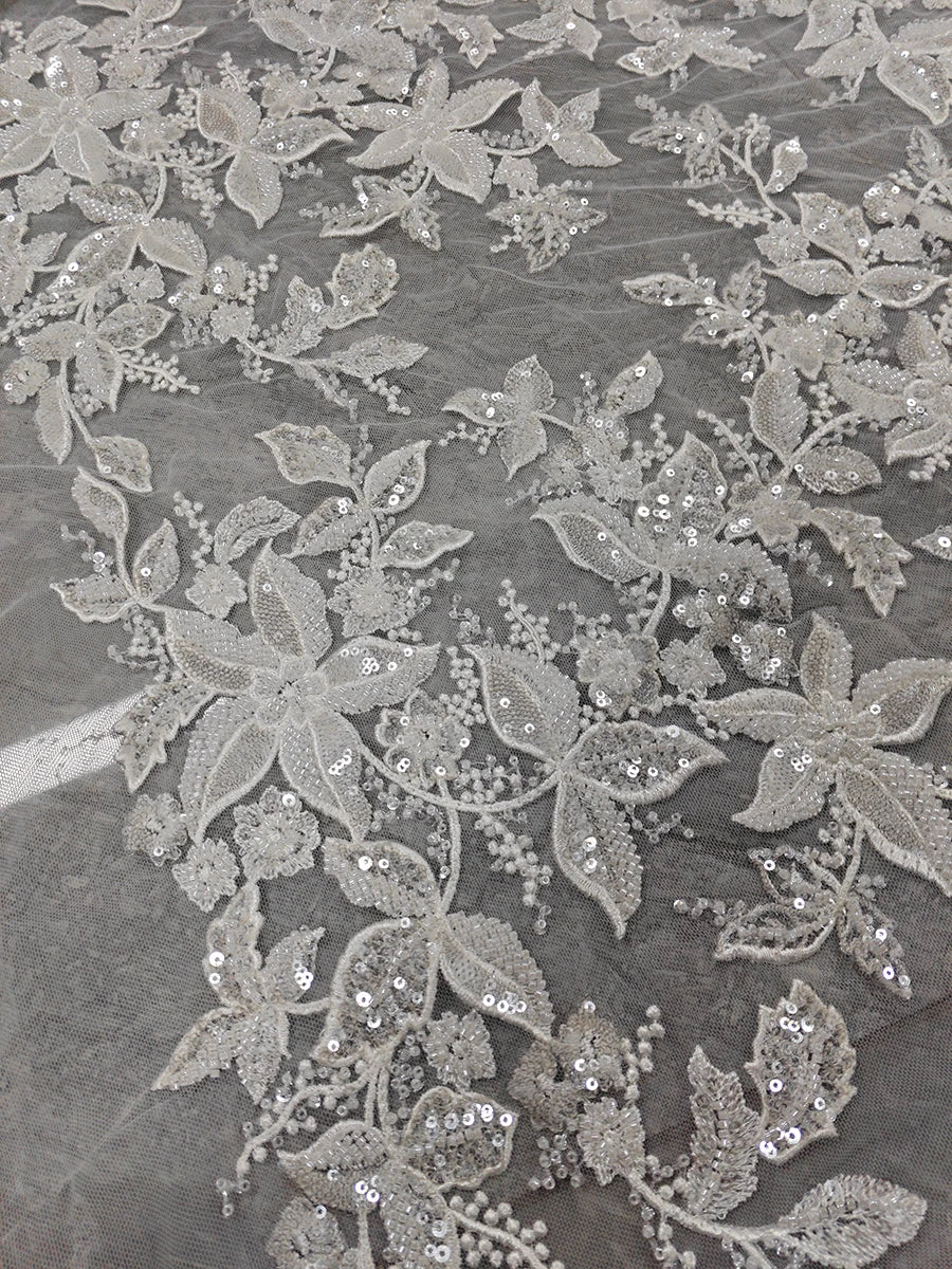 Nueva tela de lujo con bordado de lentejuelas y cuentas para coser vestidos de novia, vestidos de noche, vestidos infantiles, tela de diseño DIY