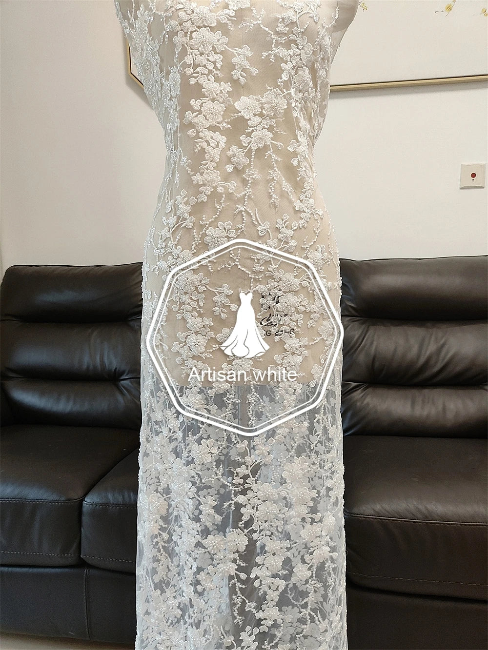 Nueva industria pesada, cuentas de uñas, cola de pez avanzada, bordado de encaje, tela, bordado de cuentas, vestido de novia, bricolaje, hecho a mano