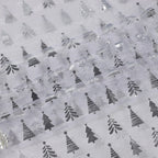 Gold Embroidered Christmas Tree Organza - Festive for Holiday Décor