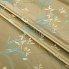 قماش جاكار فاخر بخيوط معدنية ونمط أنيق ومواد فاخرة وفساتين وتنورة وسترة وخياطة مصممة وخياطة راقية