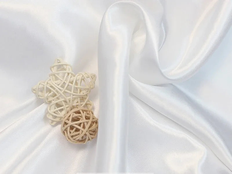 Tejido de seda sintética con satén ligero, venta al por mayor, para vestido de novia, pijama de boda, ropa de casa, forro, antifaz, gorro de ducha.