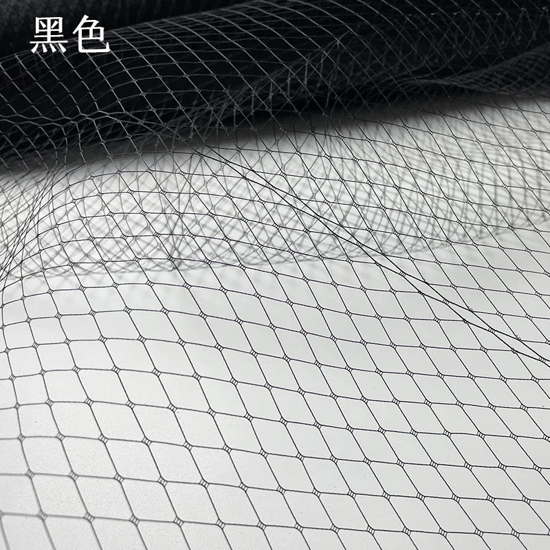 صنع يدوي من نسيج شبكي صلب على شكل ماسة، عصابة رأس مجوفة ذات عيون كبيرة، قبعة علوية، خيوط، تصميم ملابس مصنوع يدويًا