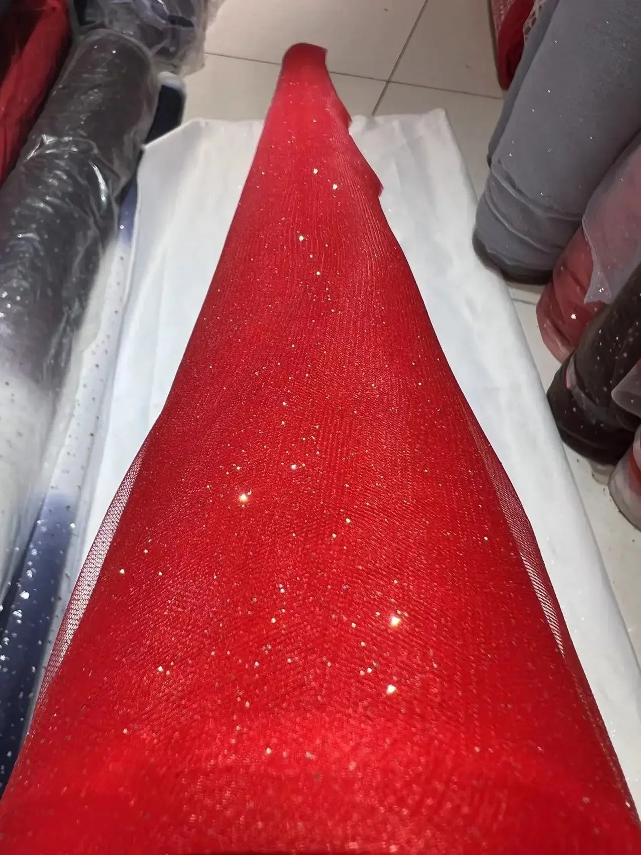 Solid Color Soft Mesh Powder Spraying Gold Sewing Headband Fluffy Skirt Evening Dress DIY Scene Decoration Mesh