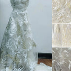 Colorful Floral Lace Trim - Stretch Embroidered for Bridal & Dance