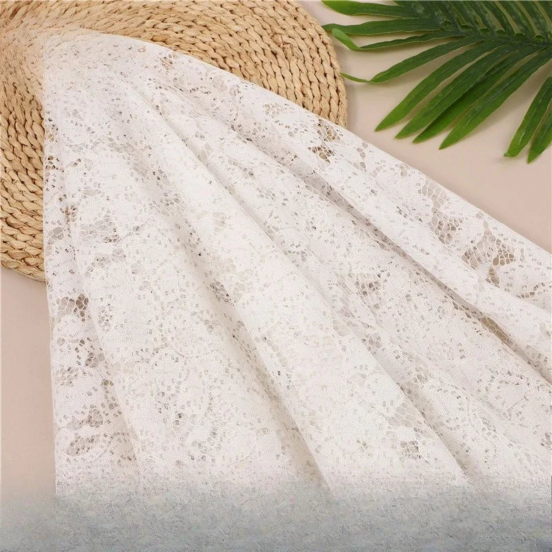 All Polyester Small Flower Lace Mesh Yarn Jacquard Mesh Breathable Soft Underwear Clothing Accessories Lolita Skirt Lace New