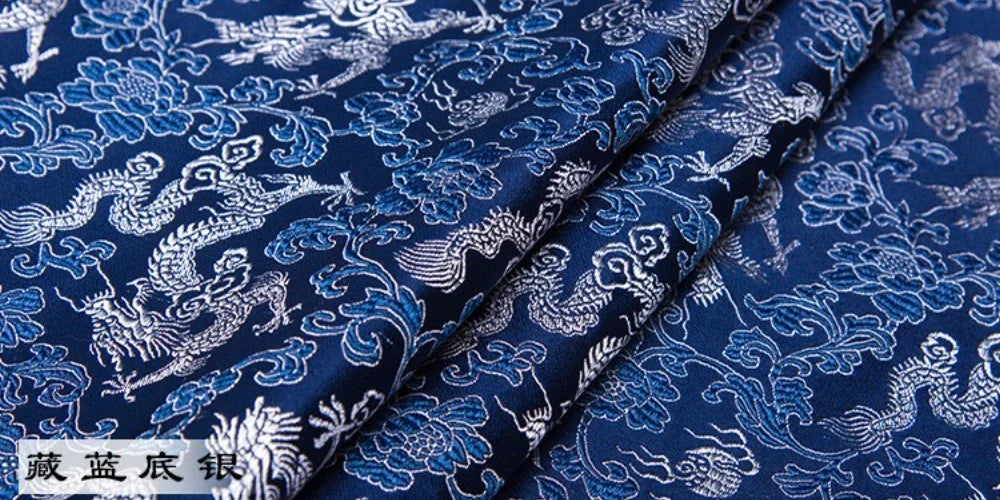 Lujosa tela de brocado jacquard con diseño de dragón, con motivos regio, material de primera calidad, para vestidos, chalecos y abrigos, confección artesanal, diseño tradicional, textil.